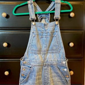 Gap Cuffed Denim Overall Shorts